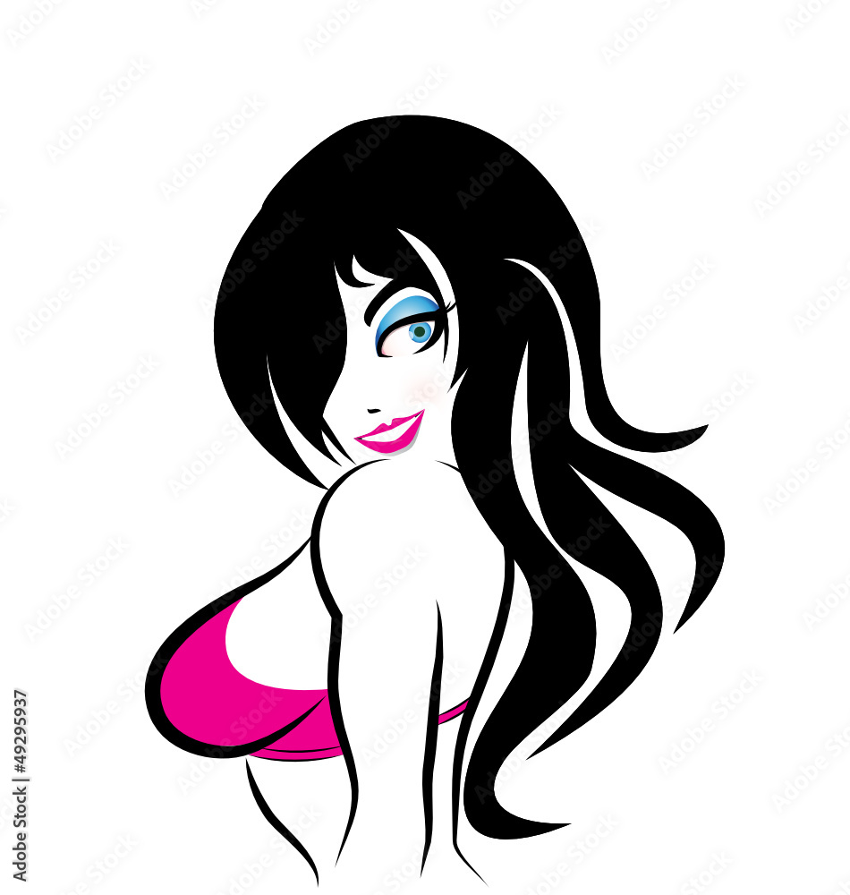 Girl face makeup vector Girl face makeup vector