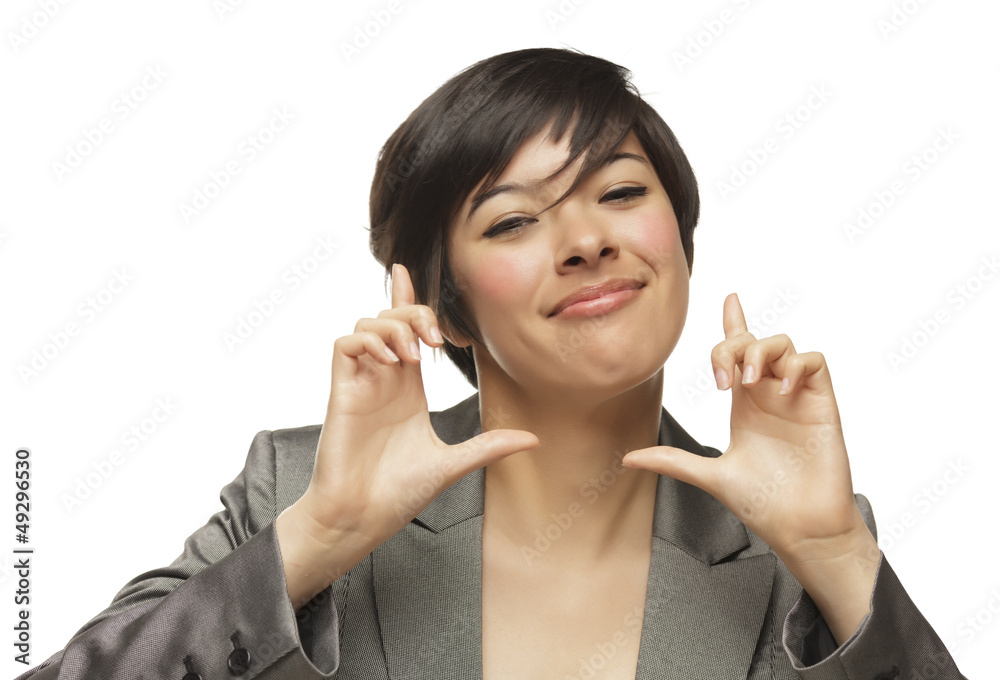 Mixed Race Young Adult Woman Hands Framing Face Mixed Race Young Adult Woman Hands Framing Face