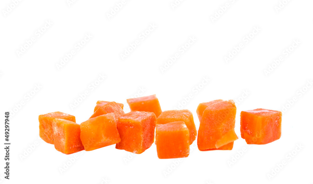 Frozen carrots isolated Frozen carrots isolated