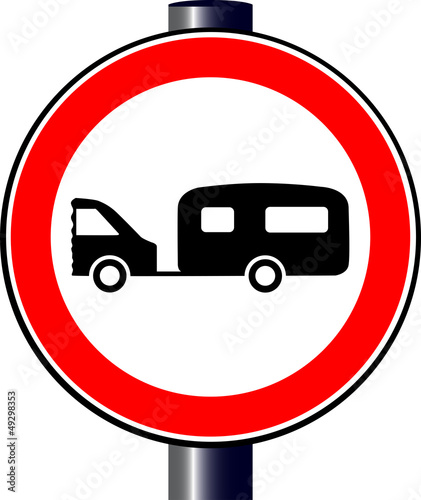 Caravan Traffic Sign