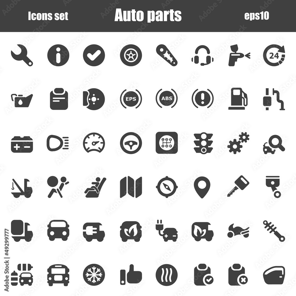 icons auto black