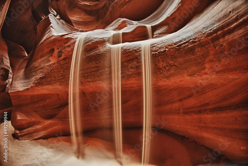 Antelope Canyon view with light rays