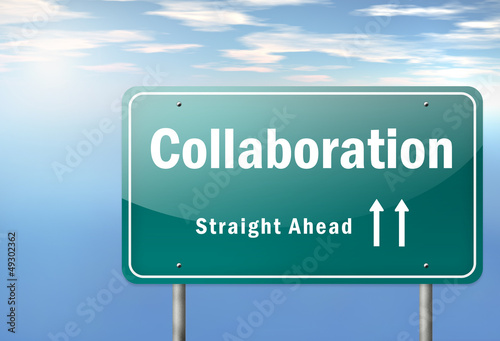 Highway Signpost "Collaboration"