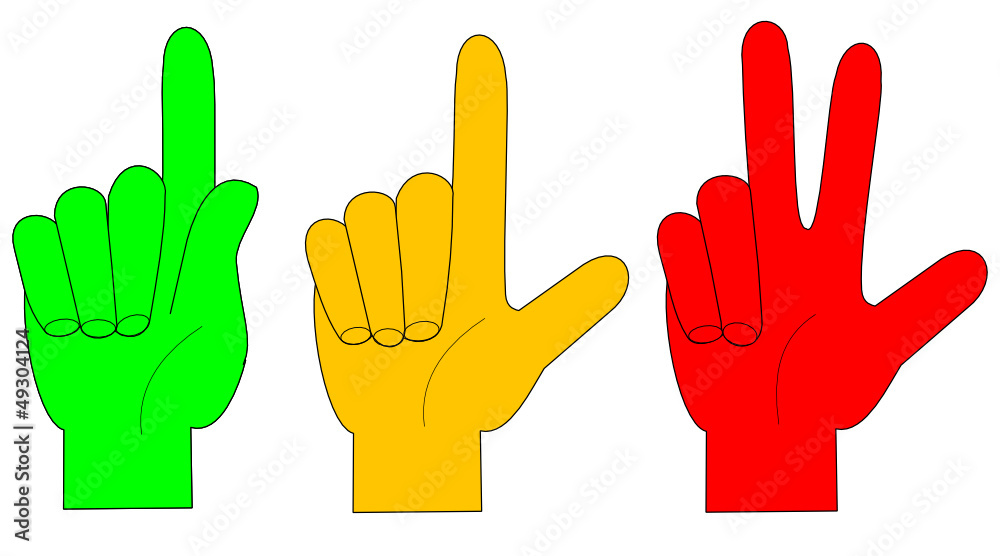 Fingergestik eins-zwei-drei Fingergestik eins-zwei-drei