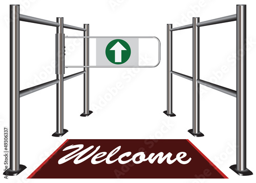 Turnstile with an invitation