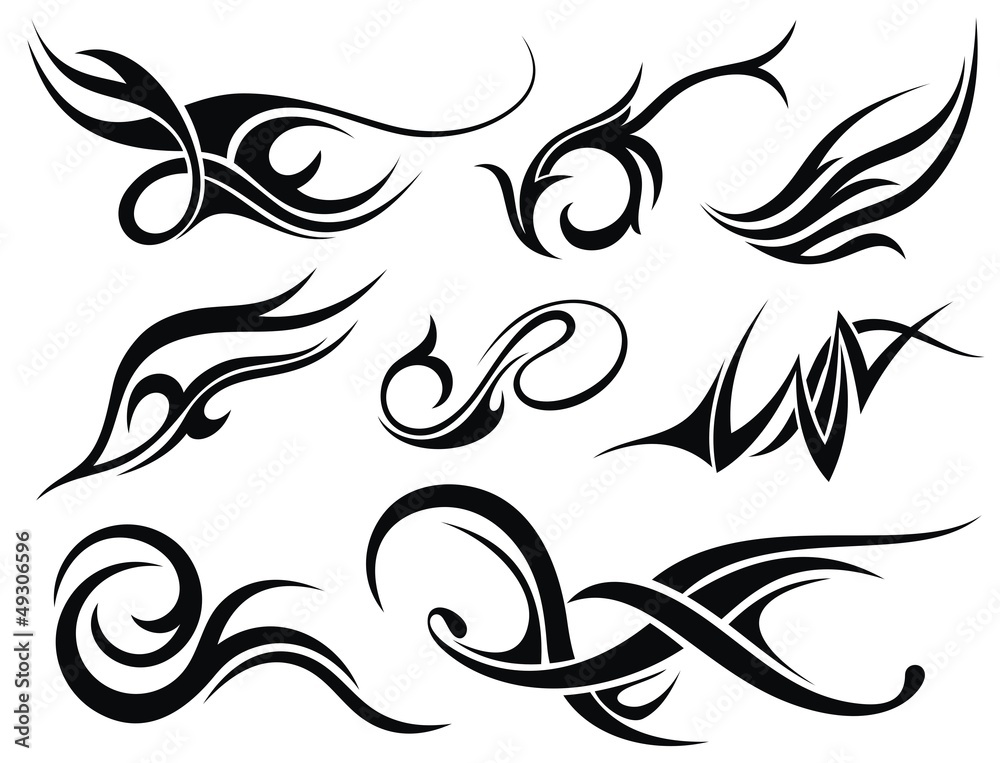 Set of 12 tribal tattoo (set 1) Stock Vector | Adobe Stock