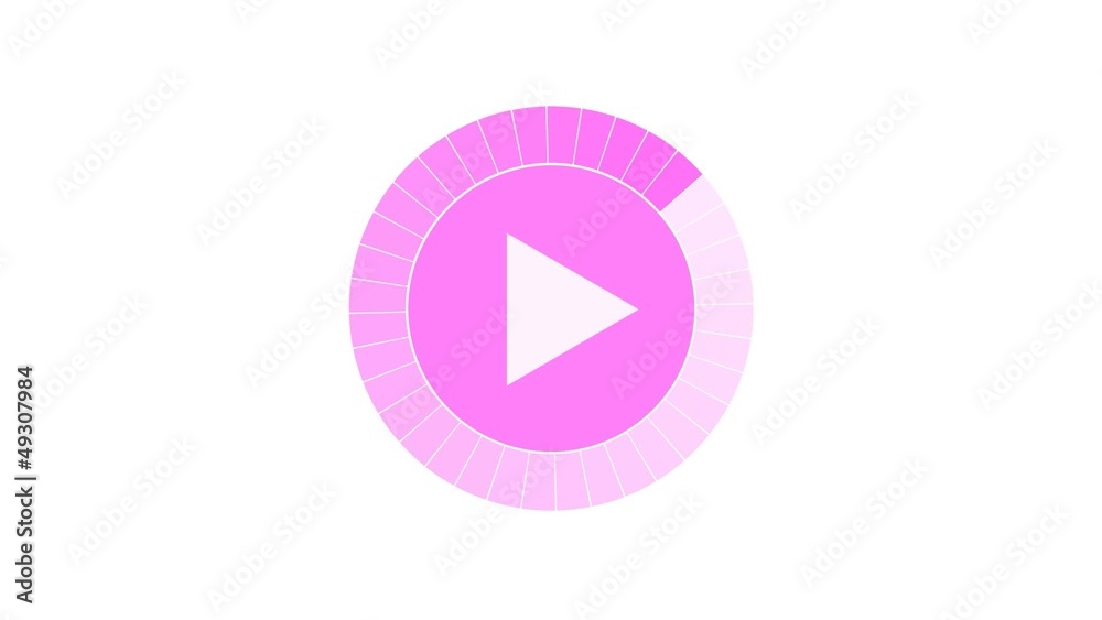 Bouton Play rose