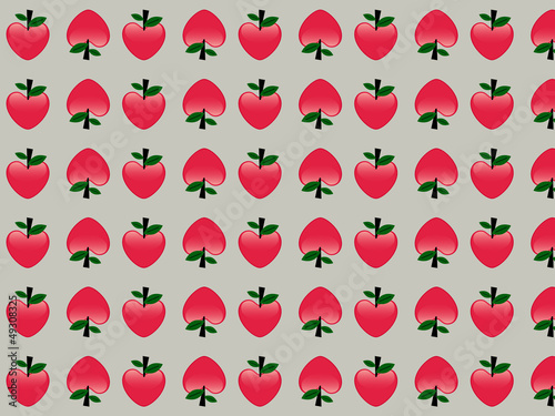 fond pomme coeur