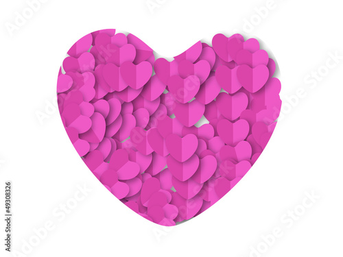 coeur relief fond blanc