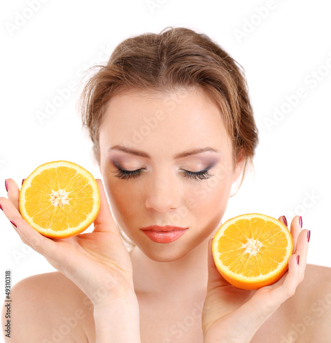 Beautiful young woman with ...