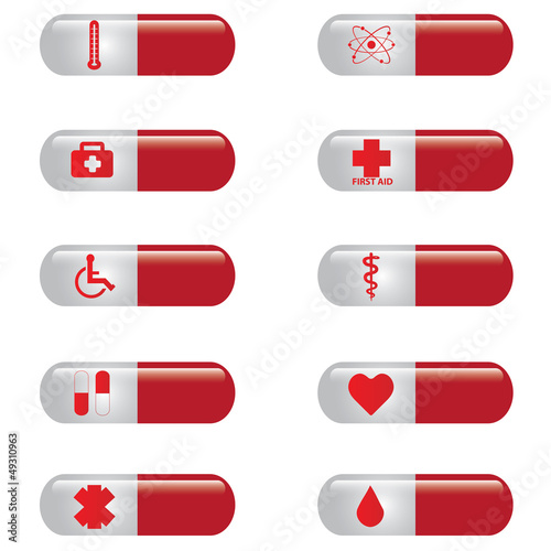 Medical banner set pills.