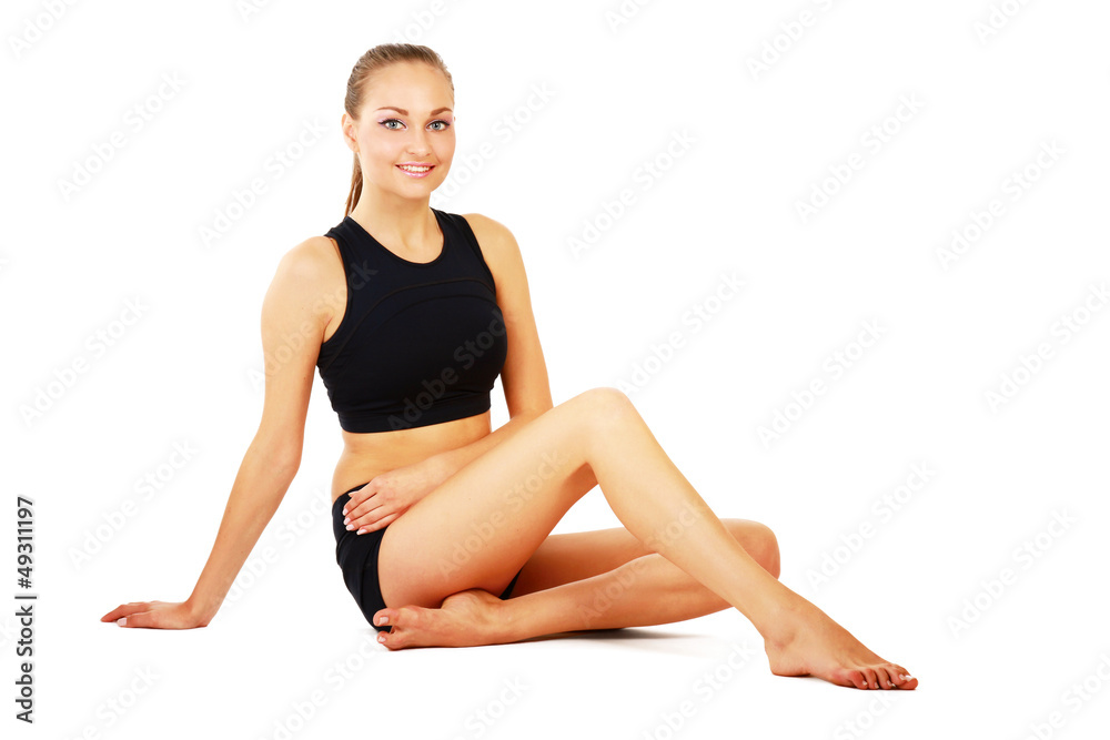 Yong woman exercise yoga pose Yong woman exercise yoga pose