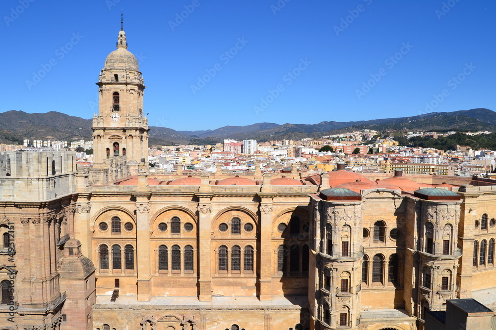 Vista aerea catedral Malaga