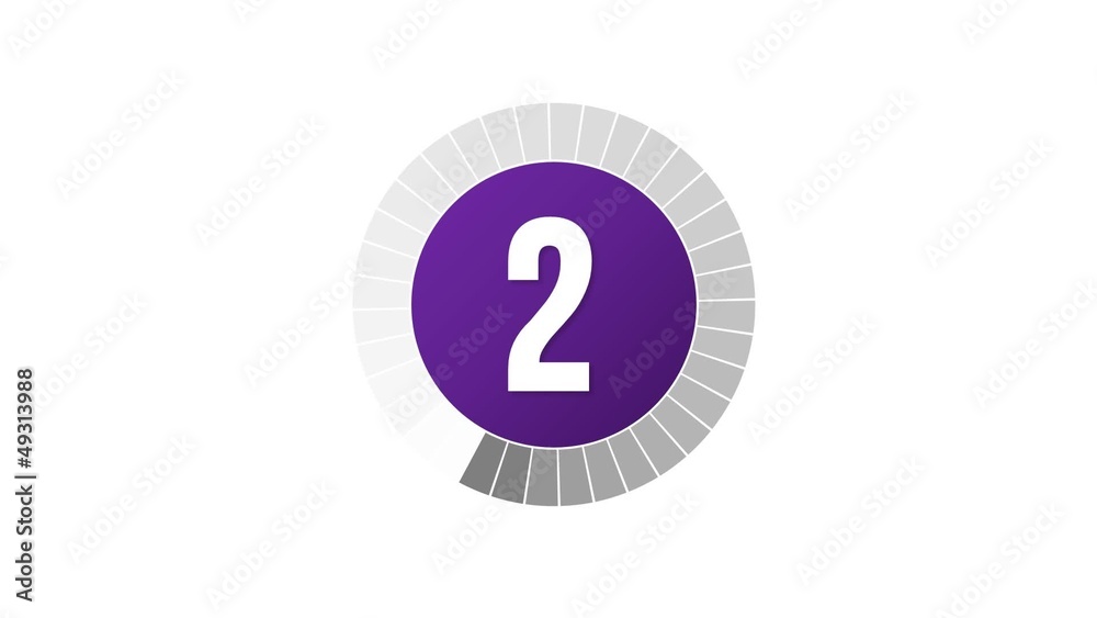 Compte à rebours 5-0 violet