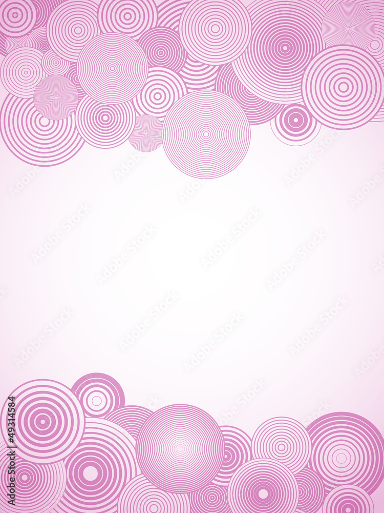 Wallpaper with pink circles