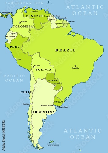 South America administrative map