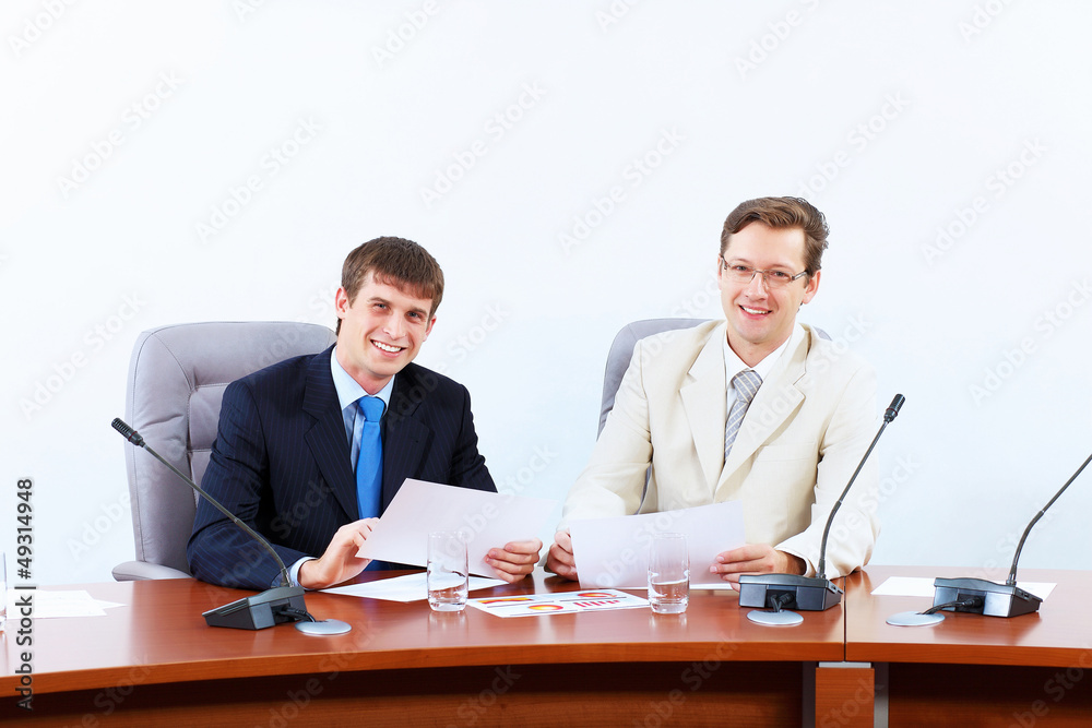 Two businessmen at meeting Two businessmen at meeting