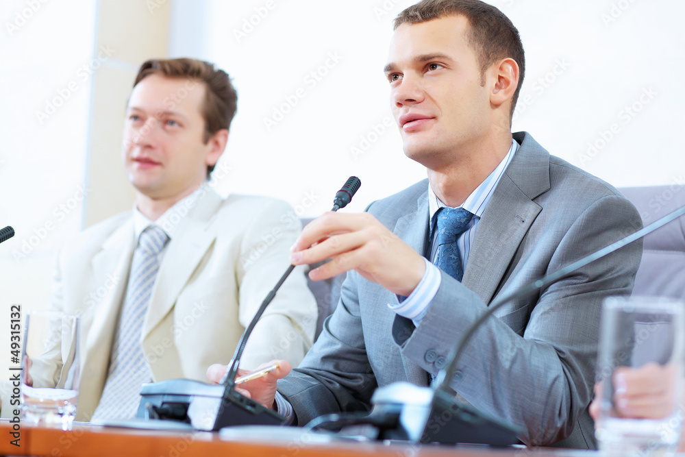 Two businesspeople at meeting Two businesspeople at meeting