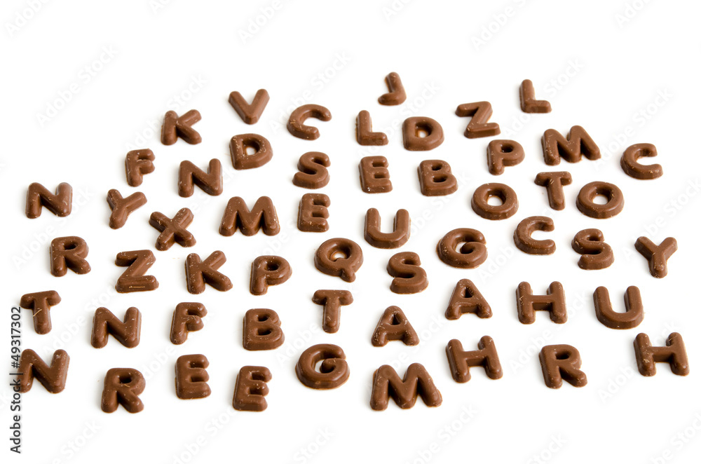 Buchstaben aus Schokolade Buchstaben aus Schokolade