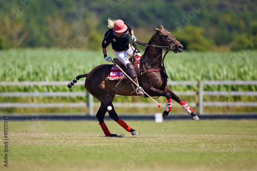 joueur de polo à cheval photo