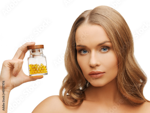 woman with vitamins photo