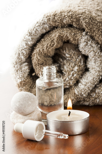 Aromatherapy oil and candle