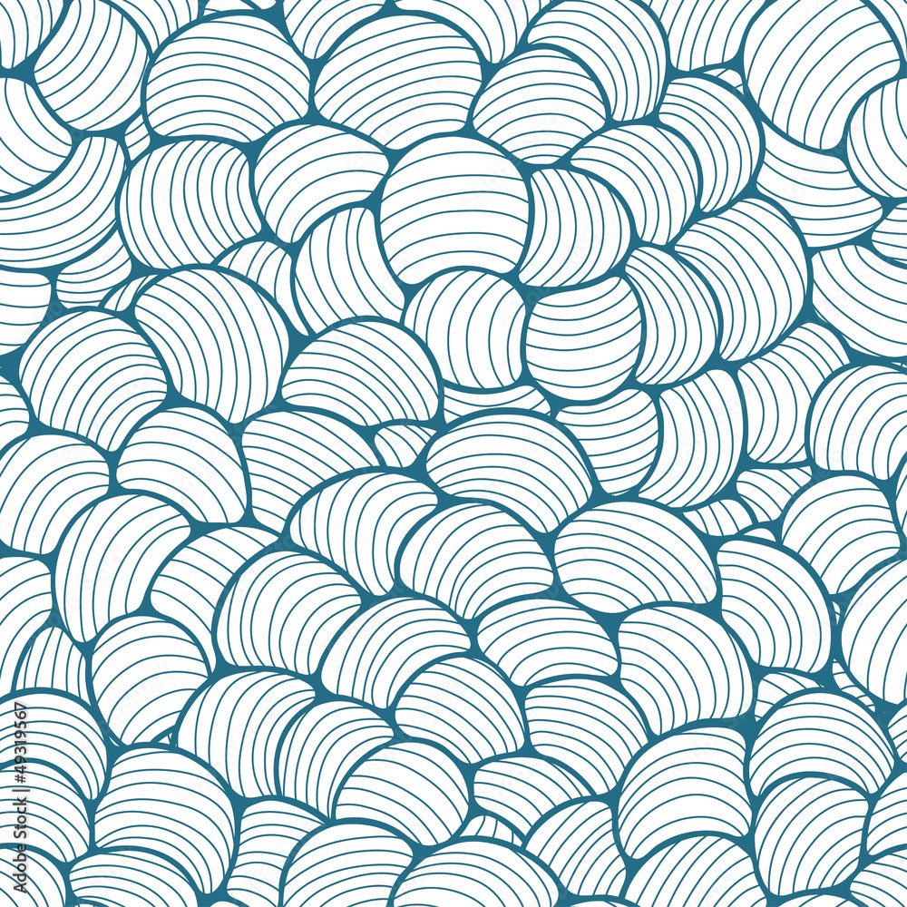 Seamless abstract wave hand-drawn pattern. Seamless abstract wave hand-drawn pattern.