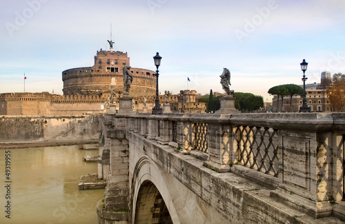 Bridge and Castel Sant'Angelo, Rome, Italy