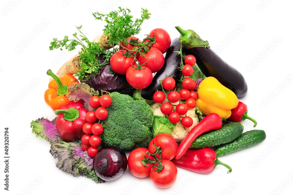 collection vegetables isolated on white background collection vegetables isolated on white background