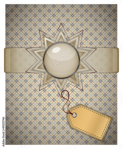 Retro background with ornament.