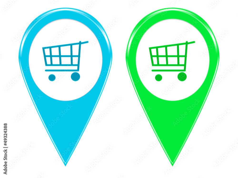 Iconos de compras para marcadores en mapas Iconos de compras para marcadores en mapas