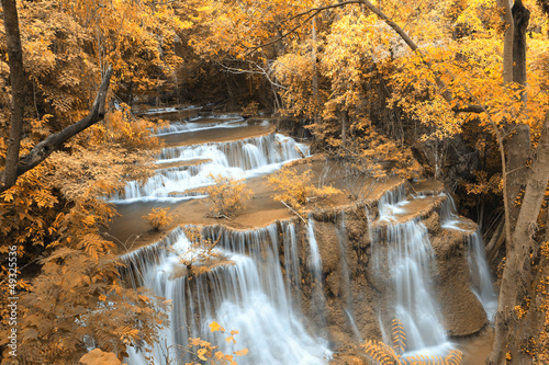 Autumn Waterfall in Kanchanaburi  Thailand