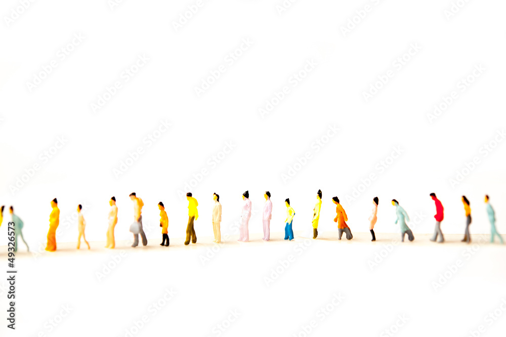 Naklejka premium 人の行列