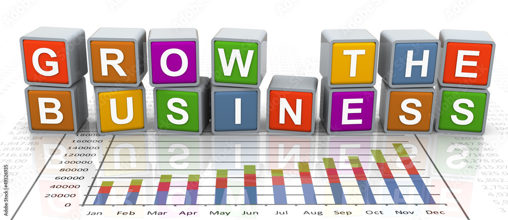 3d buzzword text 'grow the business' 3d buzzword text 'grow the business'