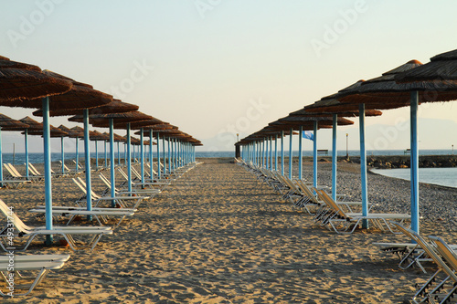 Greece empty summer beach