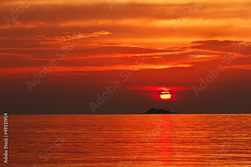 Sunset at the Ko Phangan island © saiko3p
