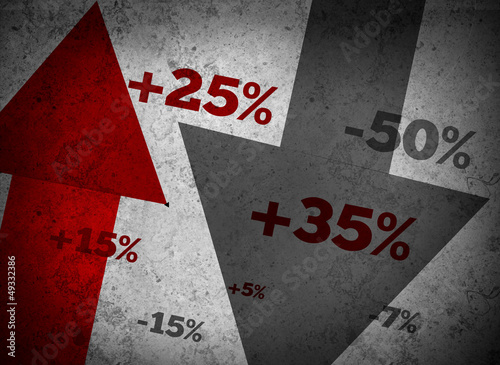 Market statistics on grey wall