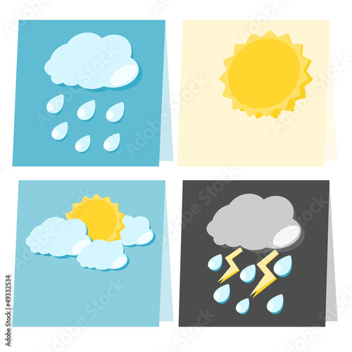 Paper weather icon illustration