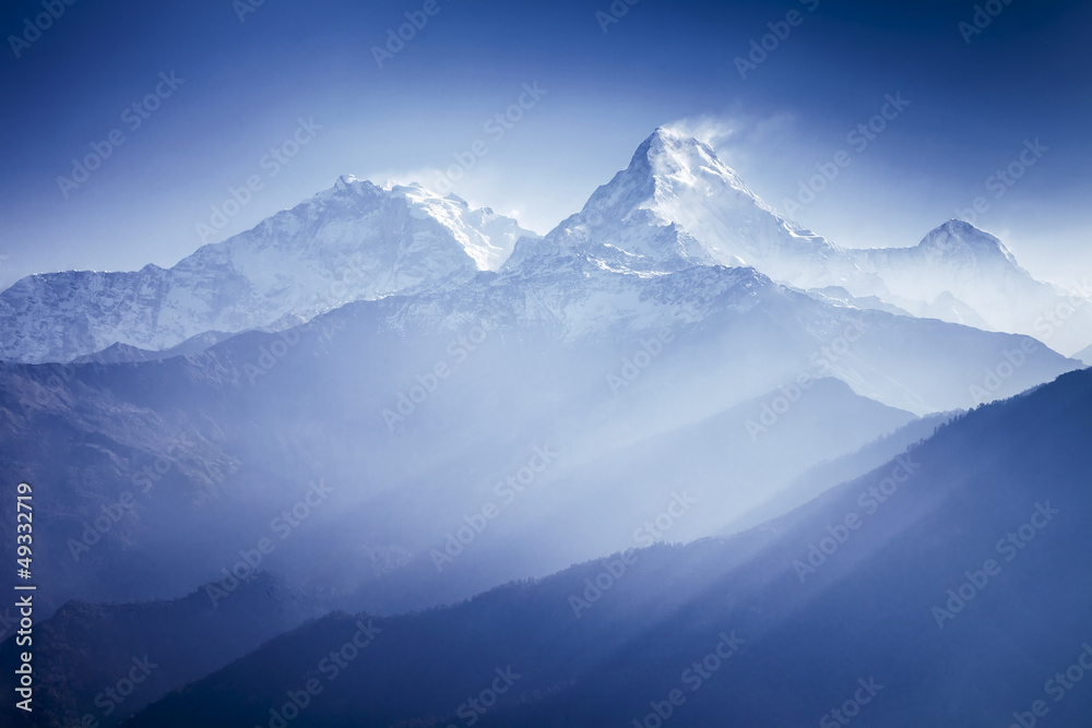 Annapurna mountains - obrazy, fototapety, plakaty 