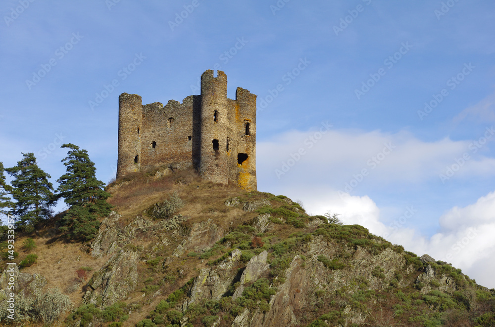 Le château d'Alleuze dans le Cantal