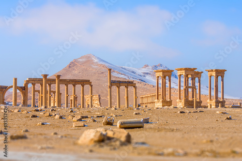 Ancient Roman time city in Palmyra, Syria.