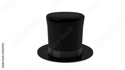 3d Black top hat