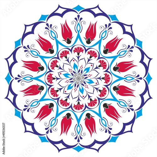 traditional ottoman tulip&carnation