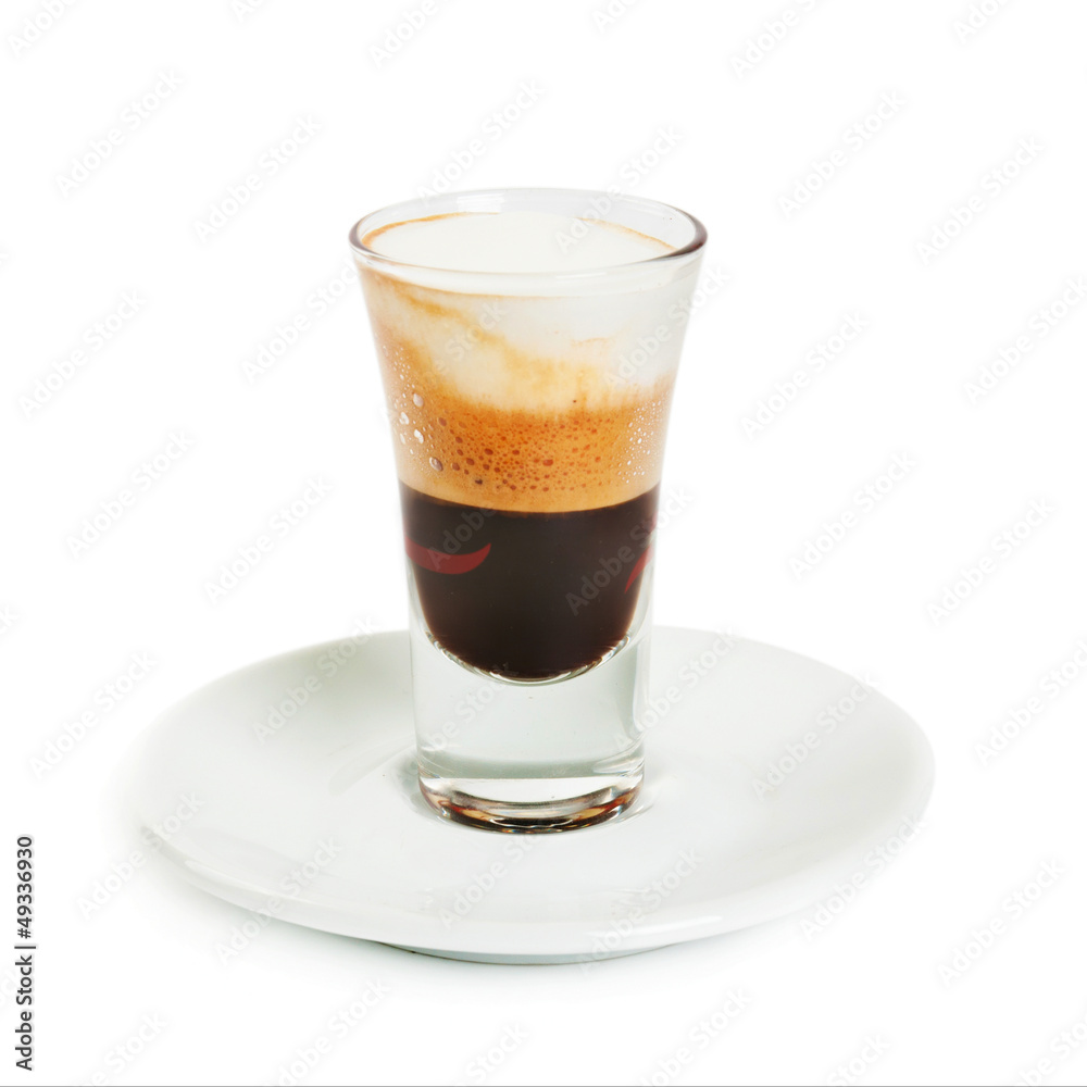Coffee cocktail isolated