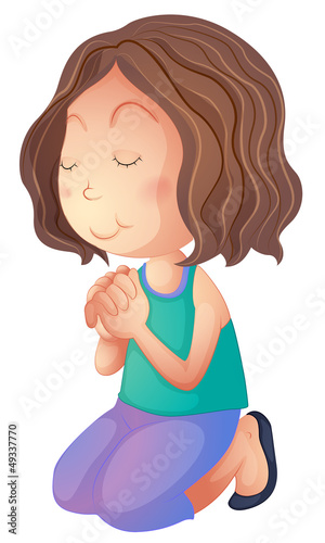 A woman praying
