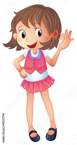 A smiling girl