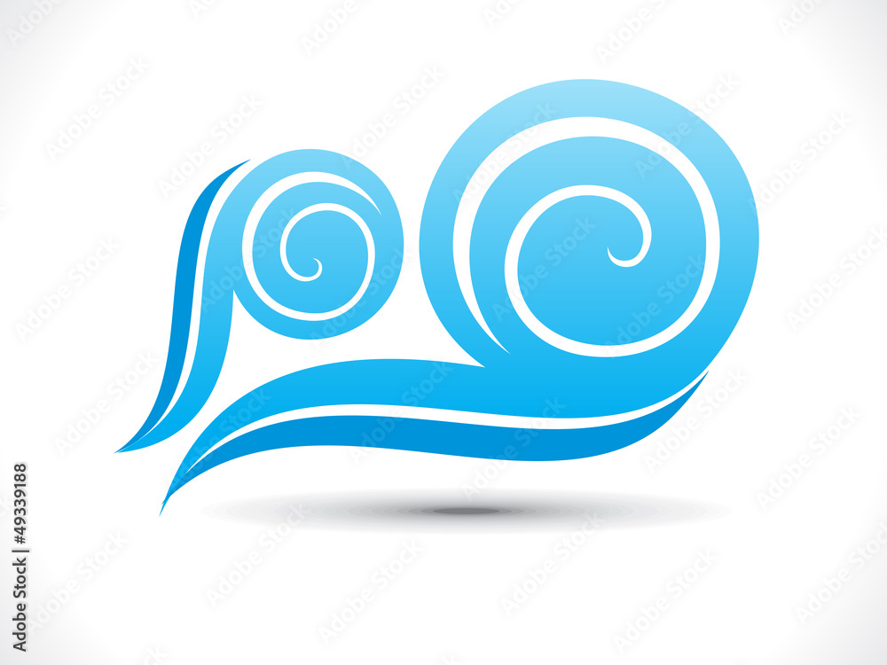 Naklejka premium abstract wind wave icon