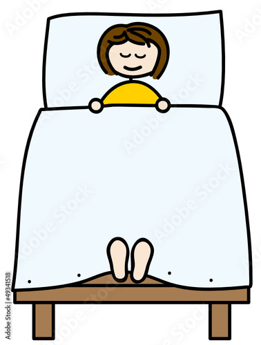 Frau im Bett