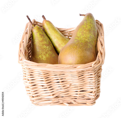 Pears in a small basket