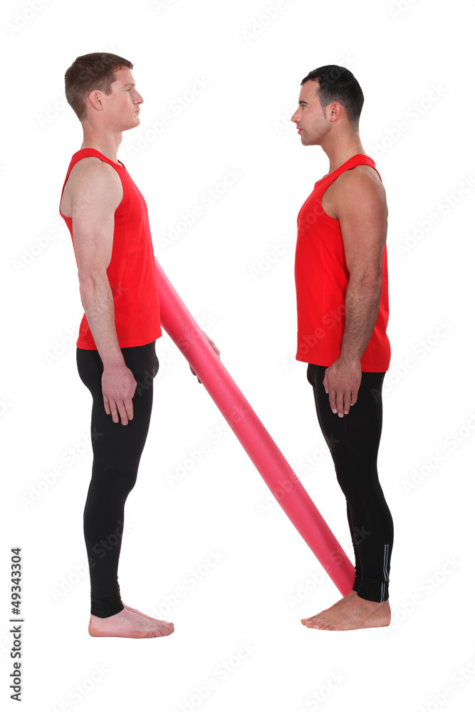 Obraz premium two men doing gymnastics